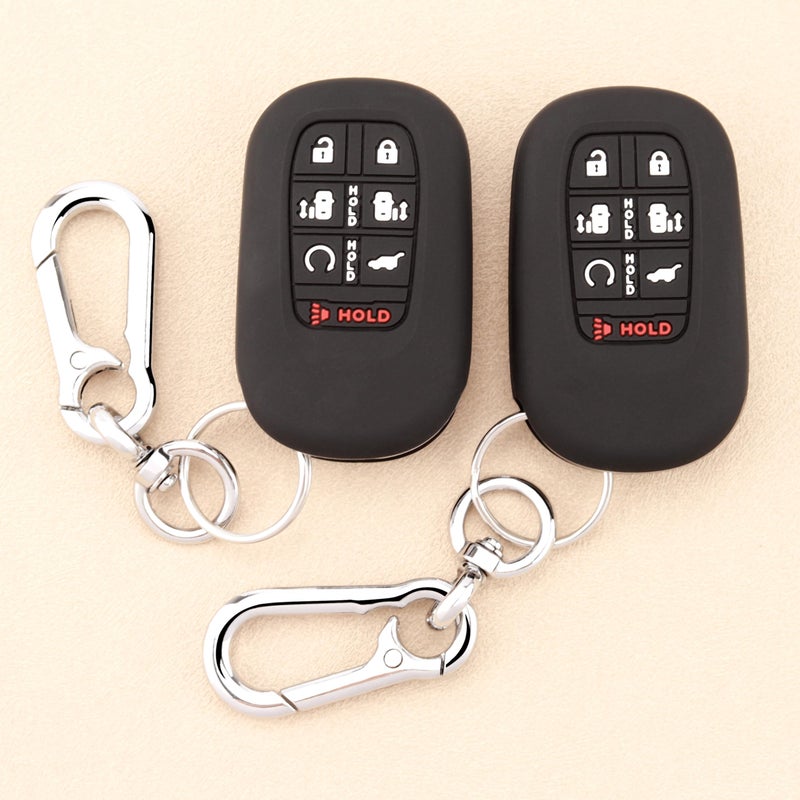 TANDRIVE Key Fob Cover for Honda 2025 2026 Odyssey, 7 Button, Silicone, 2-Pack, Black - Image 1